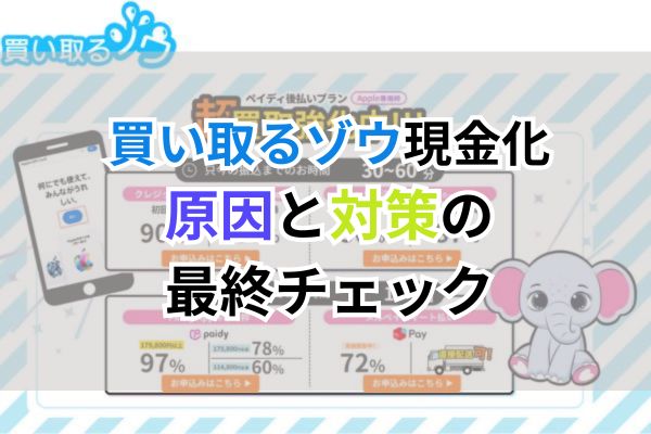 買い取るゾウ現金化|原因と対策の最終チェック