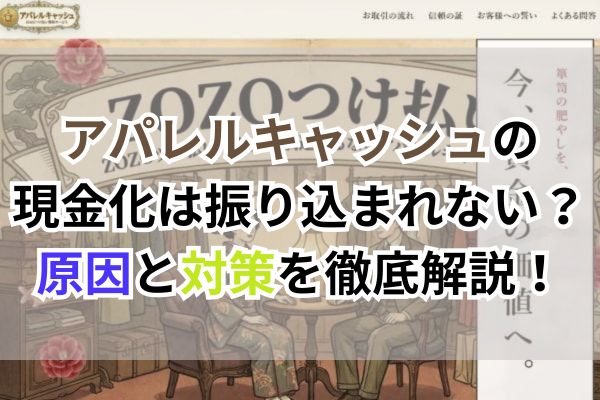 アパレルキャッシュの現金化で振り込まれない?理由・原因を徹底解説!